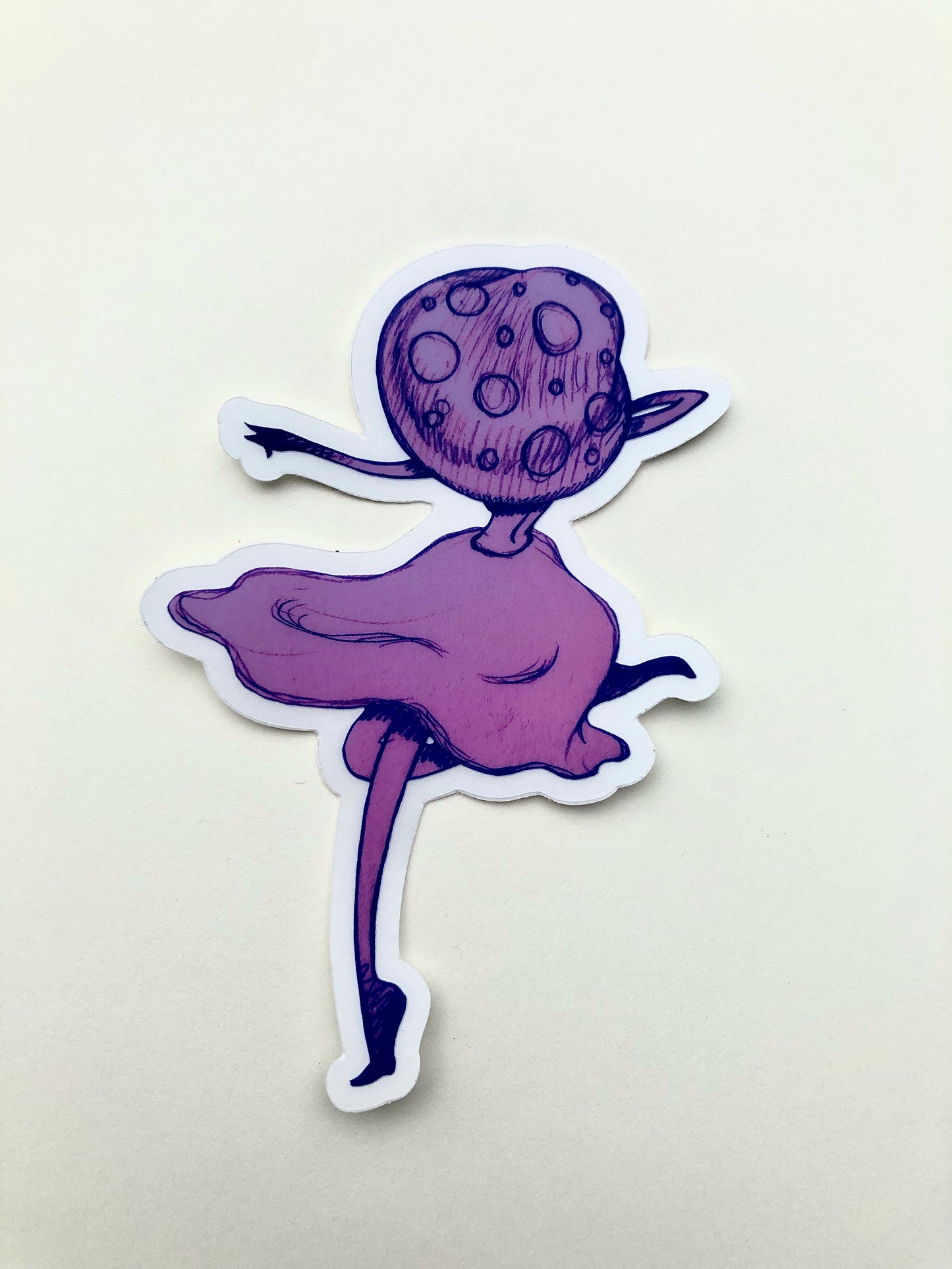 Mushroom Girl Sticker - Pink