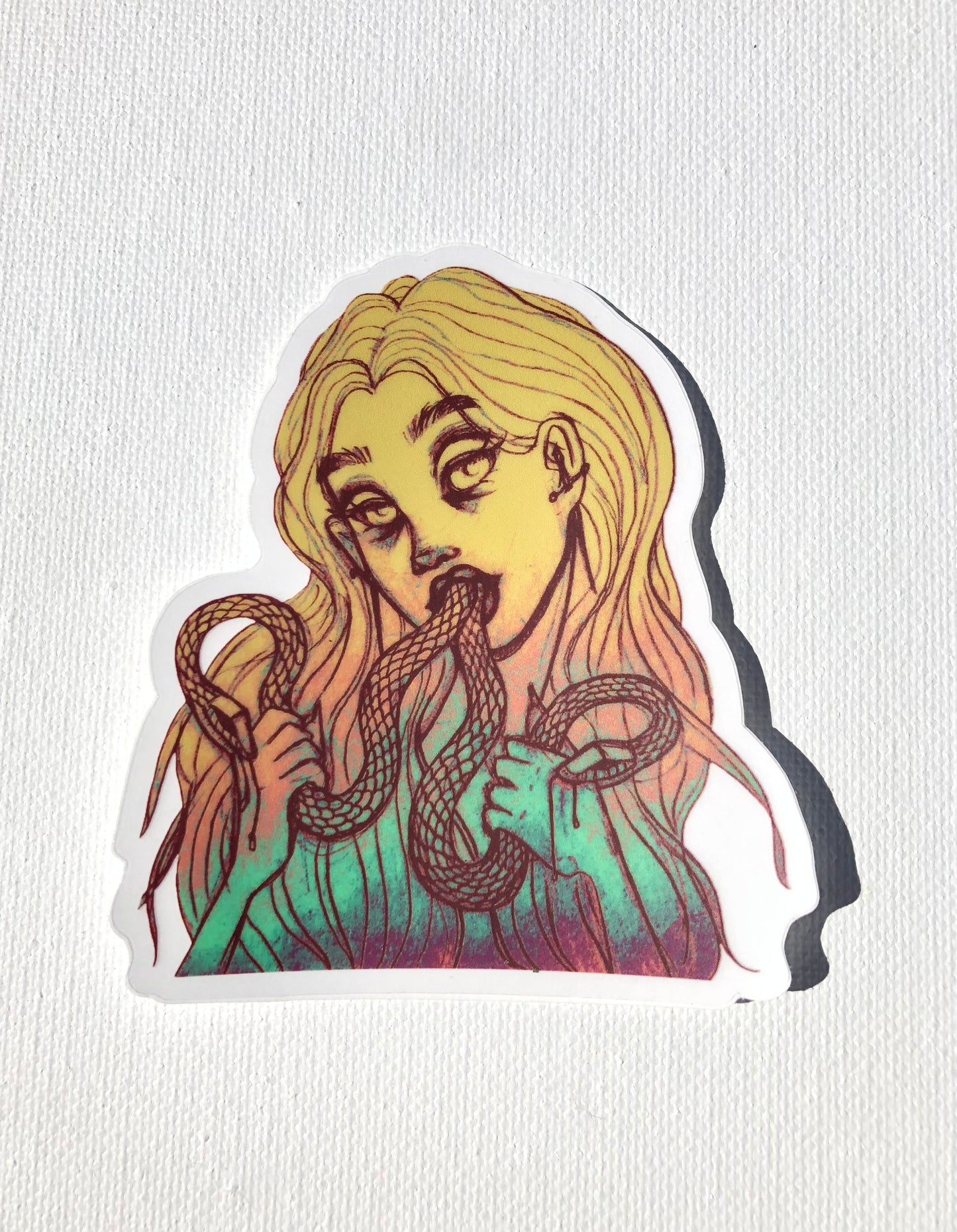 Twin Snakes Girl Sticker